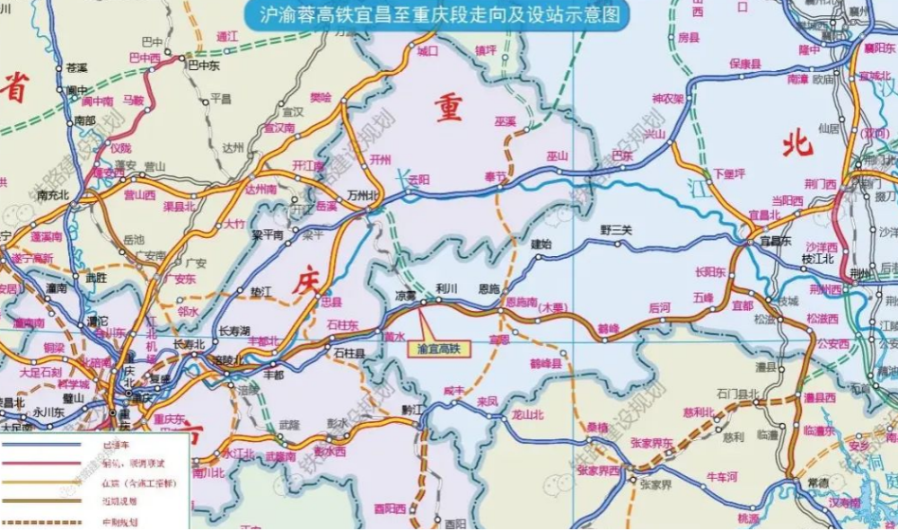 渝宜沿江高铁线路图图片