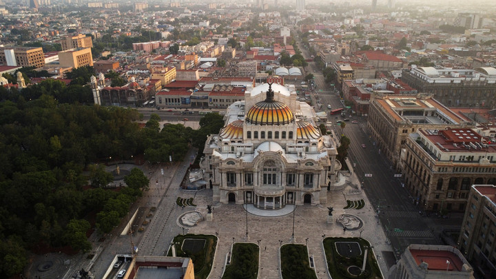 这是5月28日拍摄的墨西哥首都墨西哥城风光