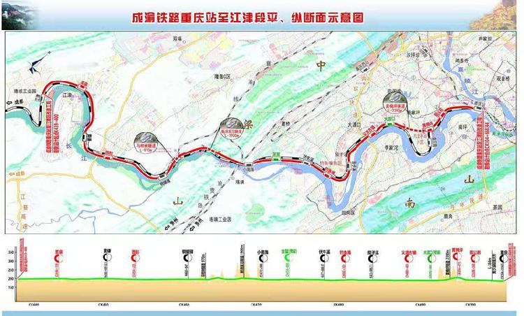 江津沿江铁路线路图图片