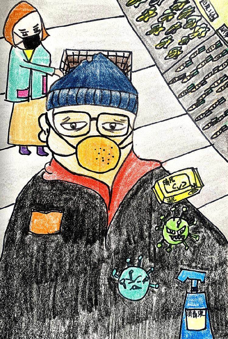 10.防病毒 作者：钱芷悦 7岁 重庆市彭水苗族土家族自治县第一小学一年级5班 辅导教师：段宛黎.jpg