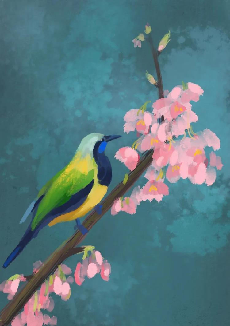 2017级 美术学 杨洋《春暖花开》.jpg